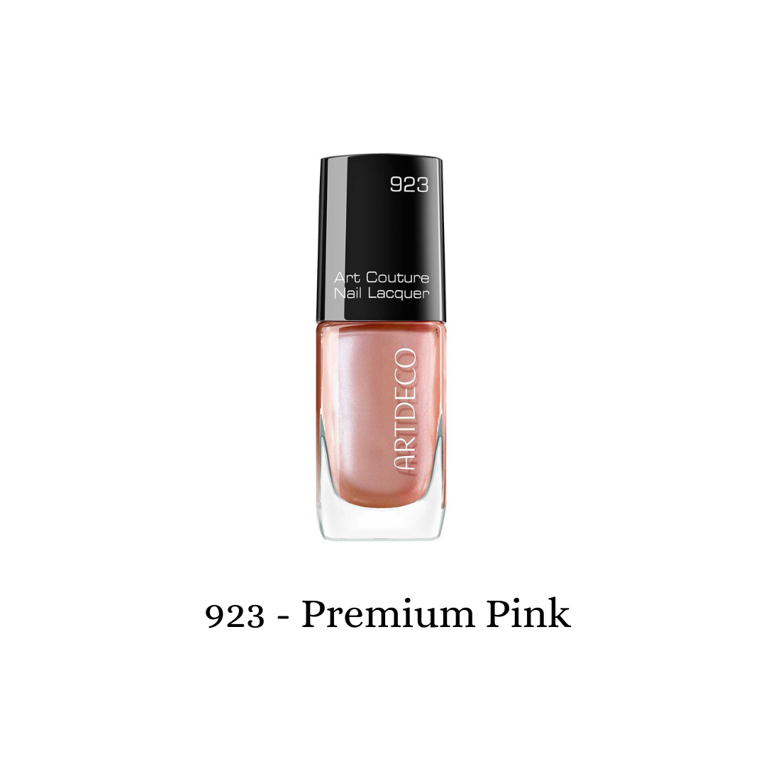 ARTDECO Art Couture Nail Lacquer in Pearl Premium Pink, glossy pink nail polish with a smooth finish.