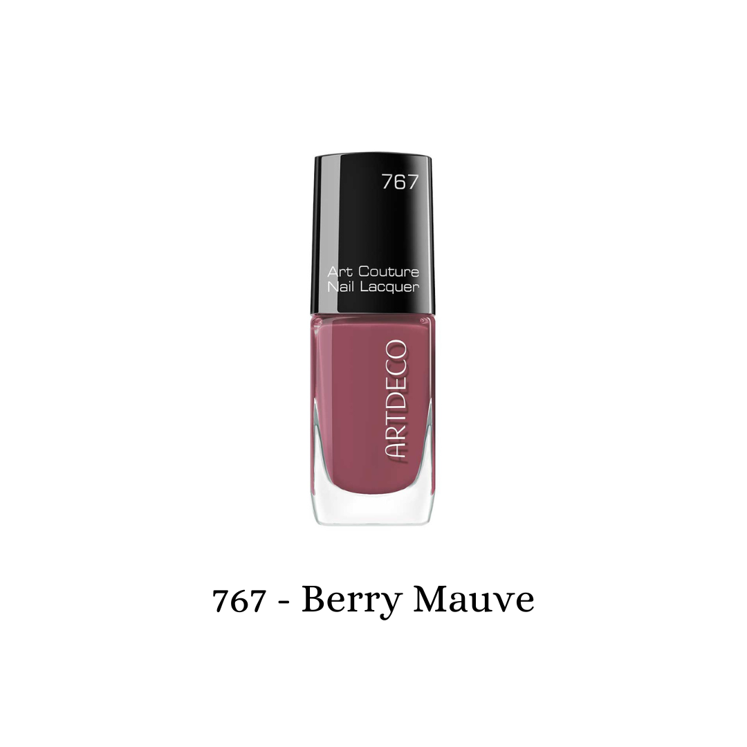 ARTDECO Art Couture Nail Lacquer in berry mauve color, showcasing a glossy, smooth-finish nails polish.