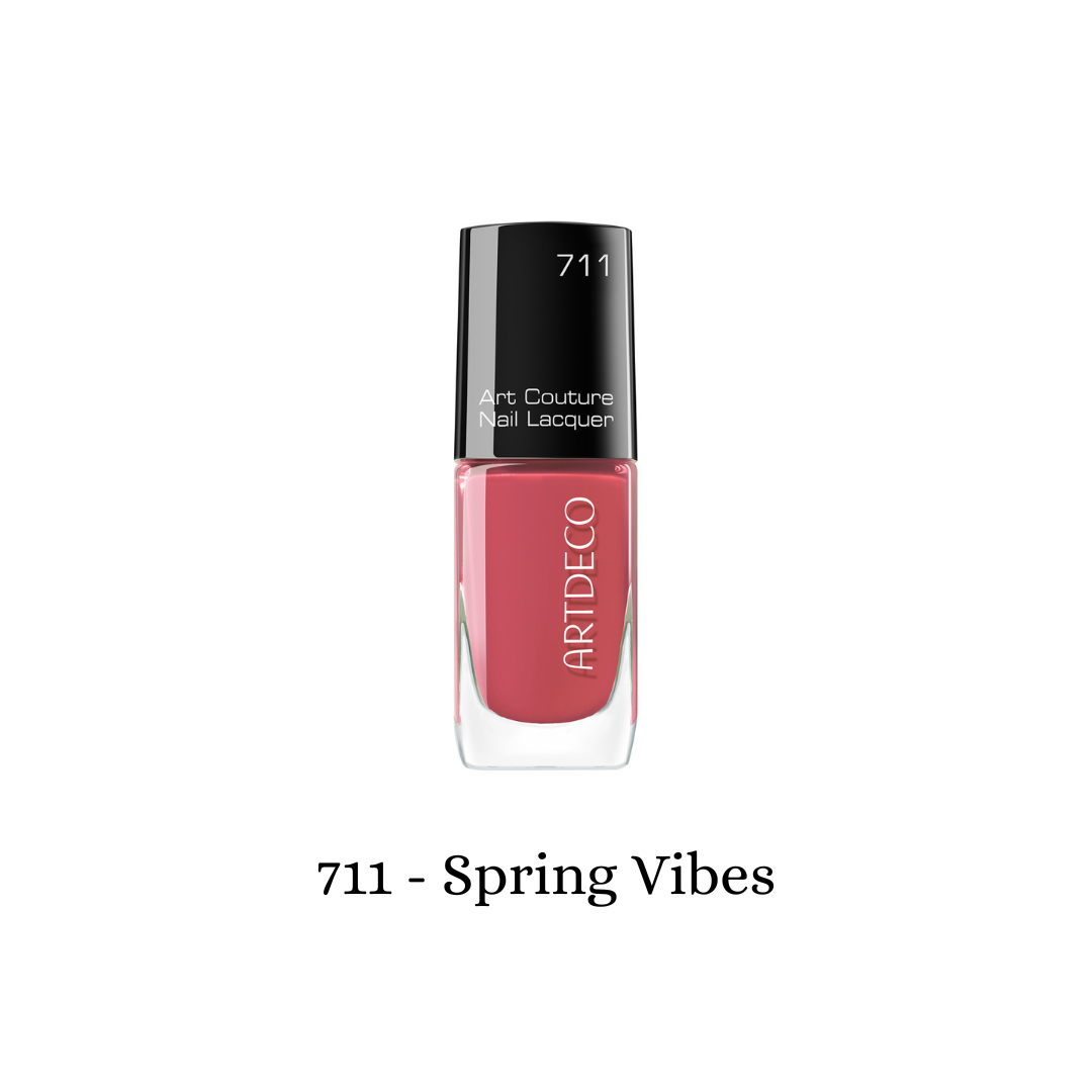 ARTDECO Art Couture Nail Lacquer with spring-inspired nail polish color, showcasing glossy finish and vibrant design.