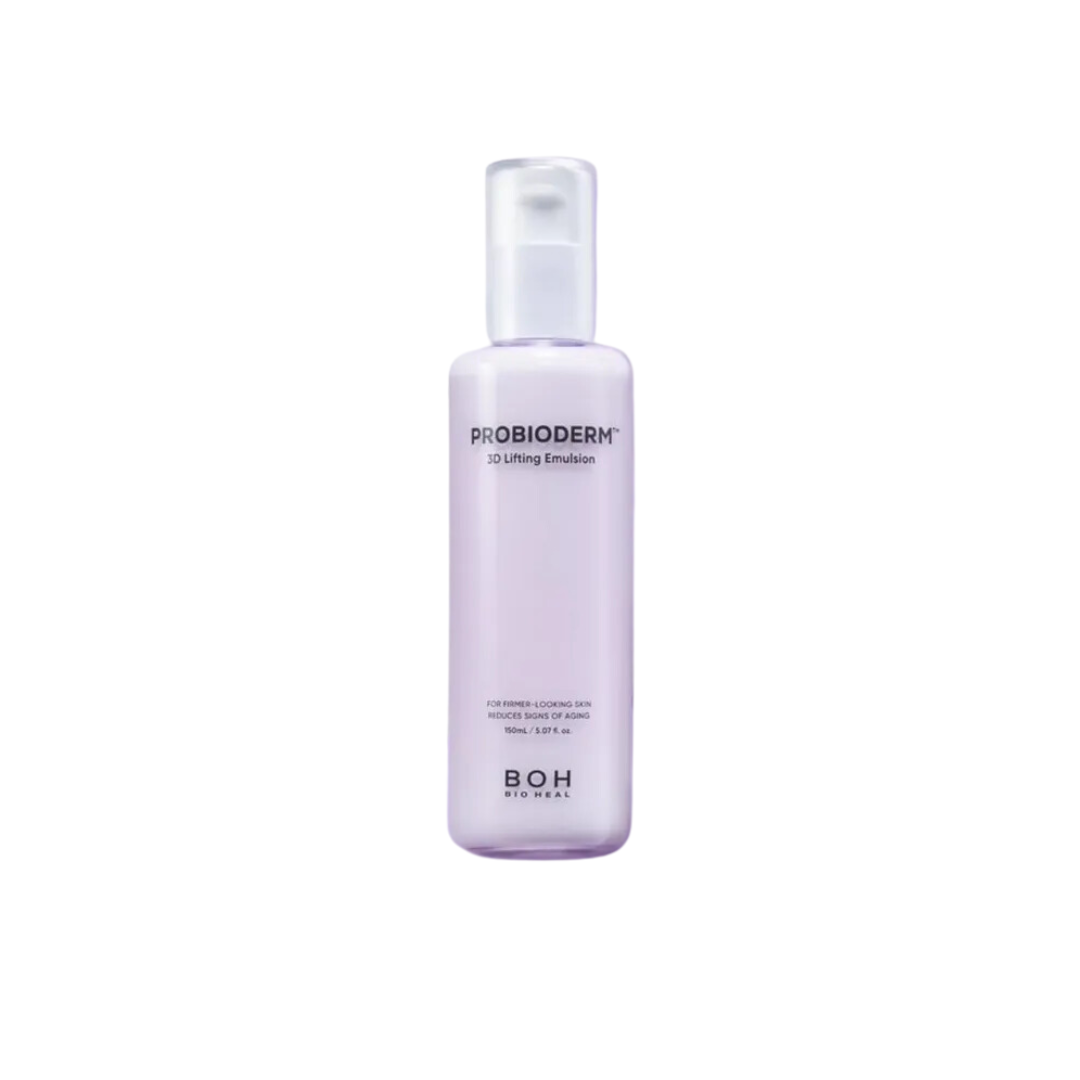 Probioderm 3D Lifting Emulsion face moisturizer by Bioheal BOH, showing the 150ml bottle with smooth, hydrating texture.