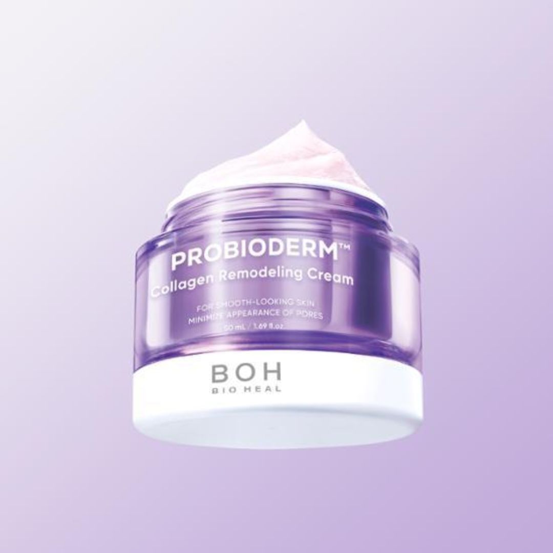 Probioderm Collagen Remodeling Cream by Bioheal BOH, 50ml face moisturizer with collagen for skin renewal and hydration.