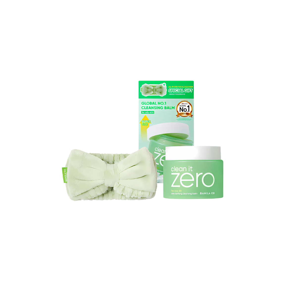 Banila Co Clean It Zero Cleansing Balm Special Gift Set Pore Clarifying 180Ml + Mint Headband - Shop K-Beauty in Australia