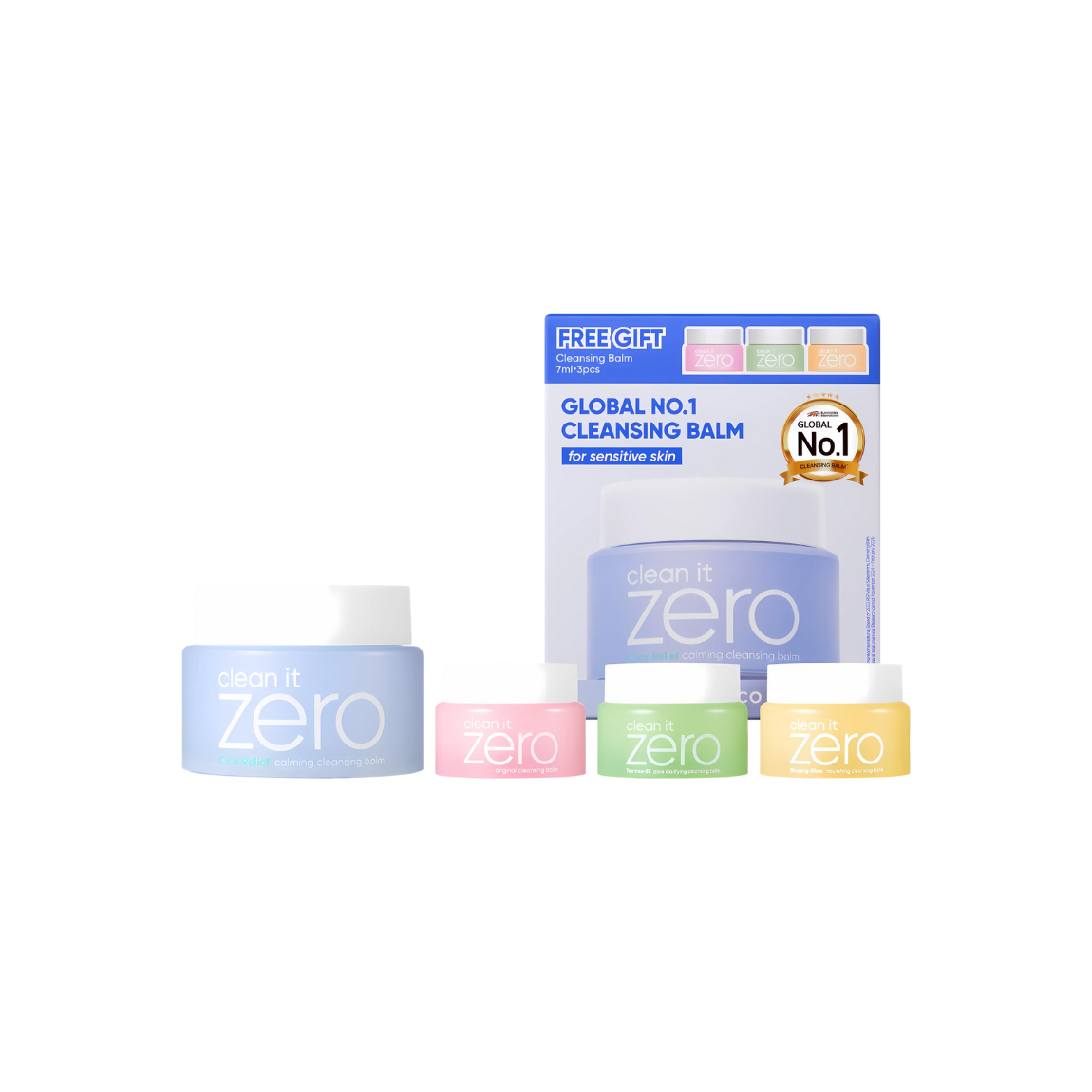 Banila Co Clean It Zero Cleansing Balm Special Bonus Set Calming 100Ml+7Ml*3Ea - Shop K-Beauty in Australia