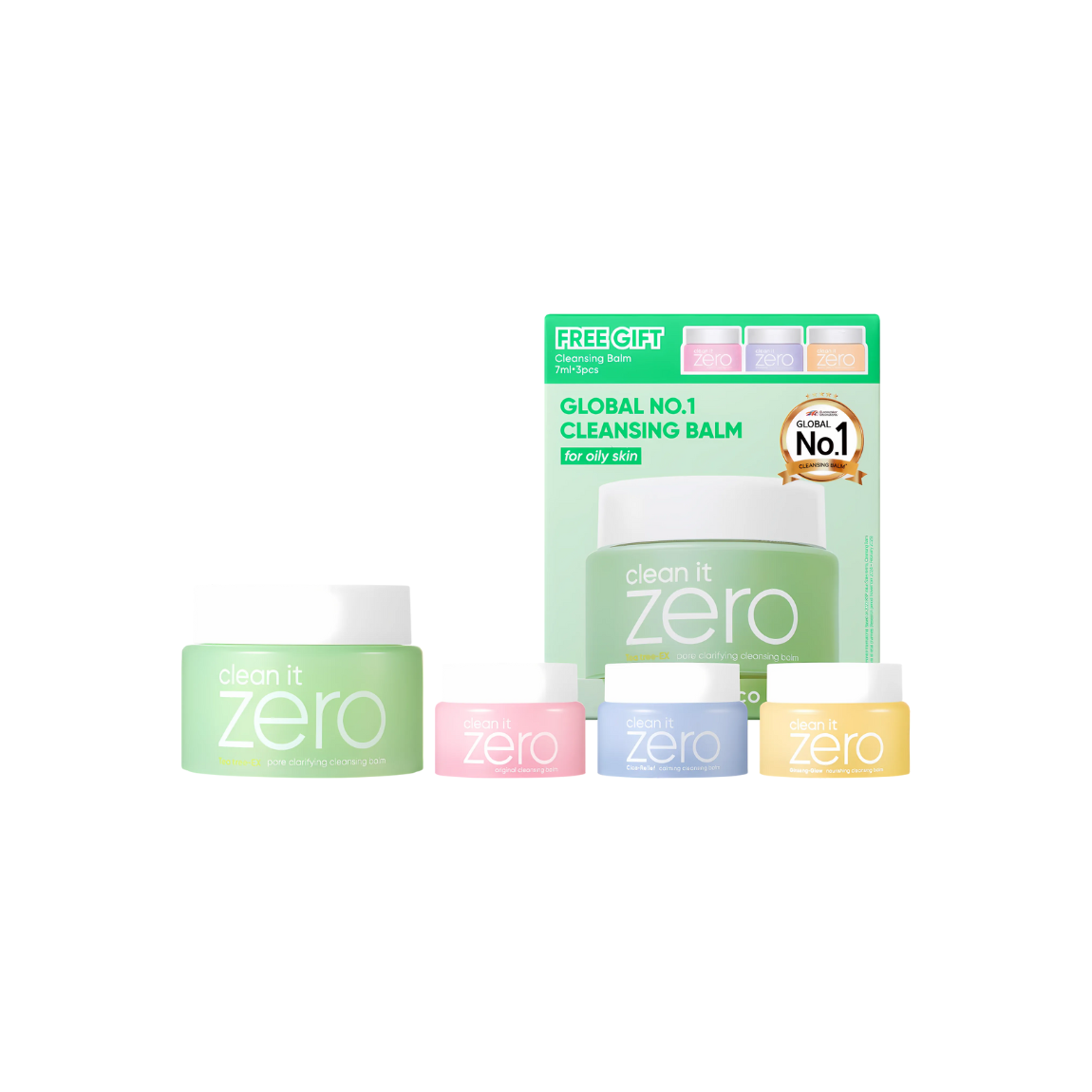 Banila Co Clean It Zero Cleansing Balm Special Bonus Set Pore Clarifying 180Ml+7Ml*3Ea - Shop K-Beauty in Australia