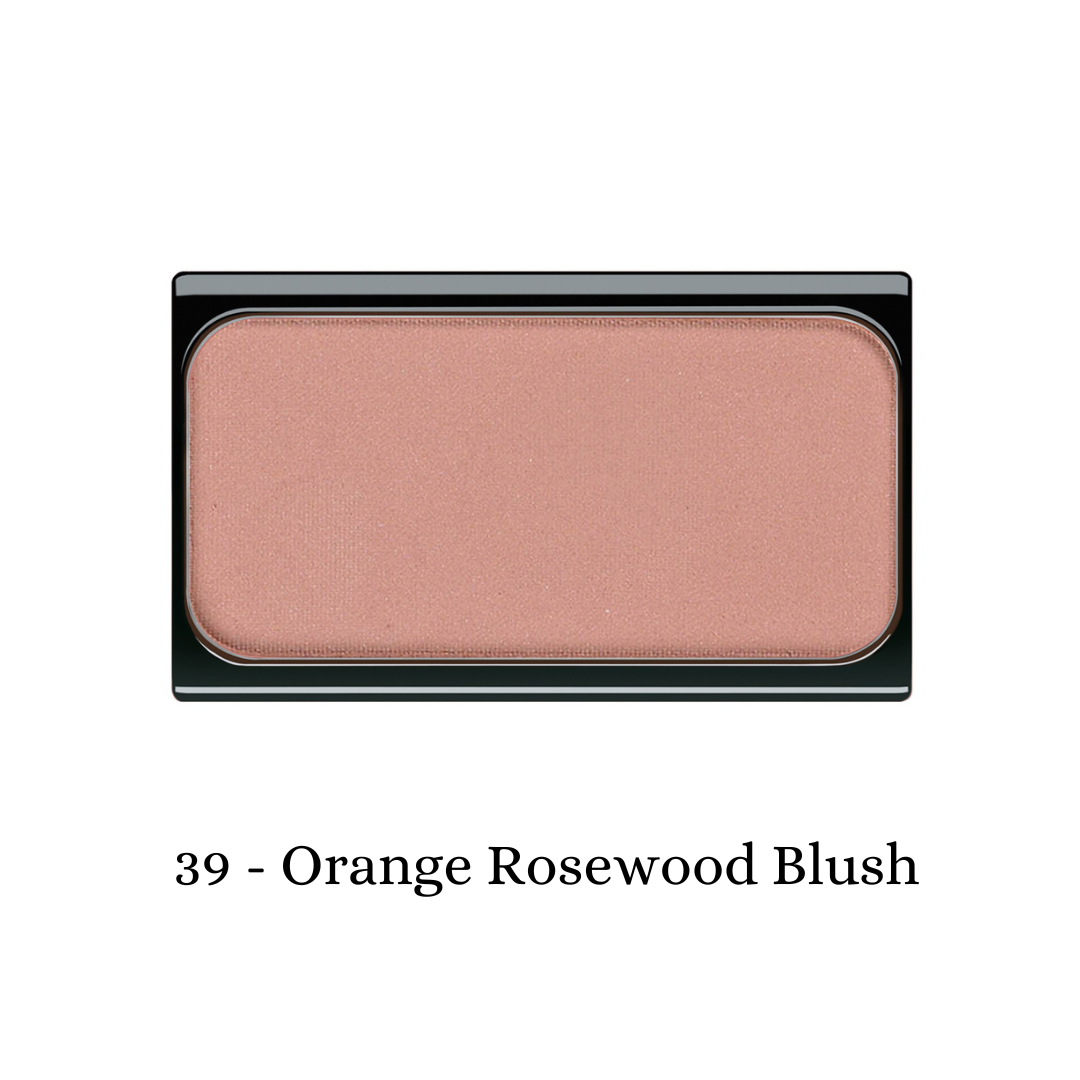 Orange rosewood blush by ARTDECO, soft powder blush in a warm, natural shade, perfect for adding a subtle flush to the cheeks.