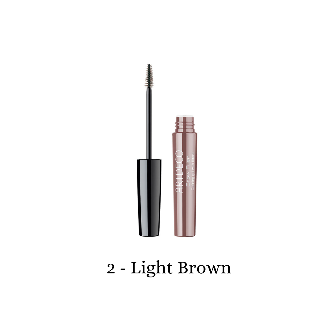 Light brown ARTDECO eyebrow filler for shaping and defining eyebrows with natural-looking color and precise application.