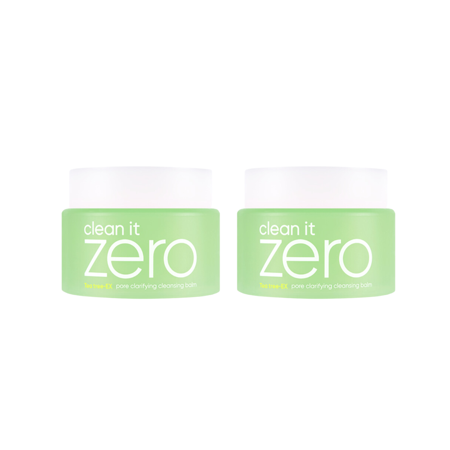 Banila Co Clean It Zero Pore Clarifying Cleansing Balm twin pack with 100ml jars, ideal for gentle pore cleansing and skin refreshment.