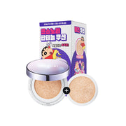 COSNORI Panthenol Barrier Cushion Foundation in 02 Beige with refill and Zzanggu gift, showing the compact case and cushion applicator.