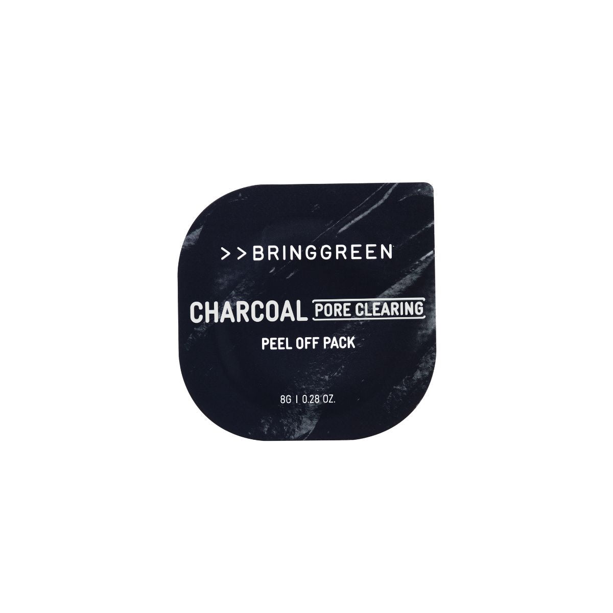 Bring Green Fresh Bowl Charcoal Pore Clearing Peel Off Pack in a black container, showcasing charcoal-based exfoliant and peel-off mask.