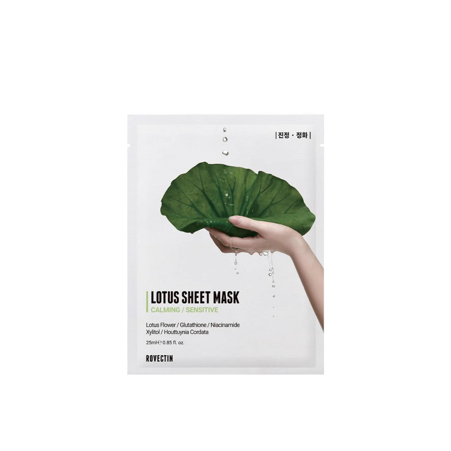 Rovectin Calming Lotus Sheet Mask 5pcs/box - Shop K-Beauty in Australia