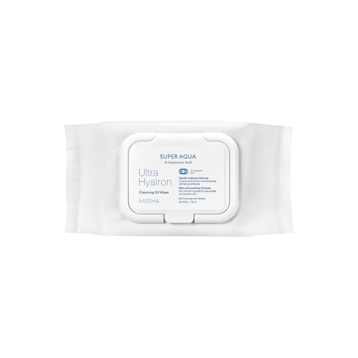 Missha Super Aqua Ultra Hyalron Cleansing Oil Wipes 154ml  -La Cosmetique