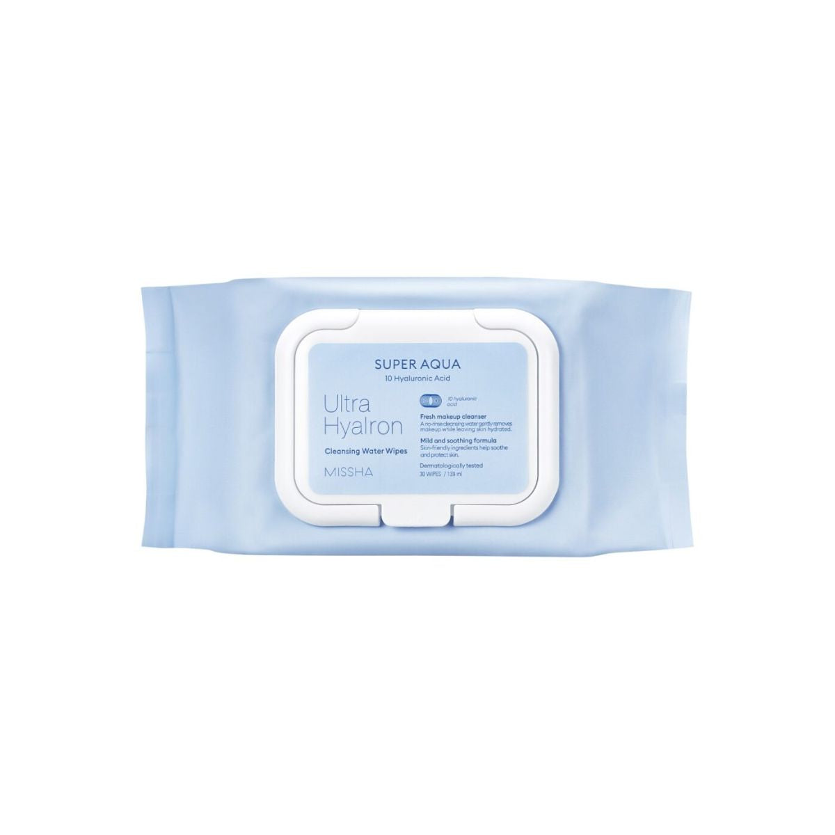 Missha Super Aqua Ultra Hyalron Cleansing Water Wipes 139ml - Shop K-Beauty in Australia