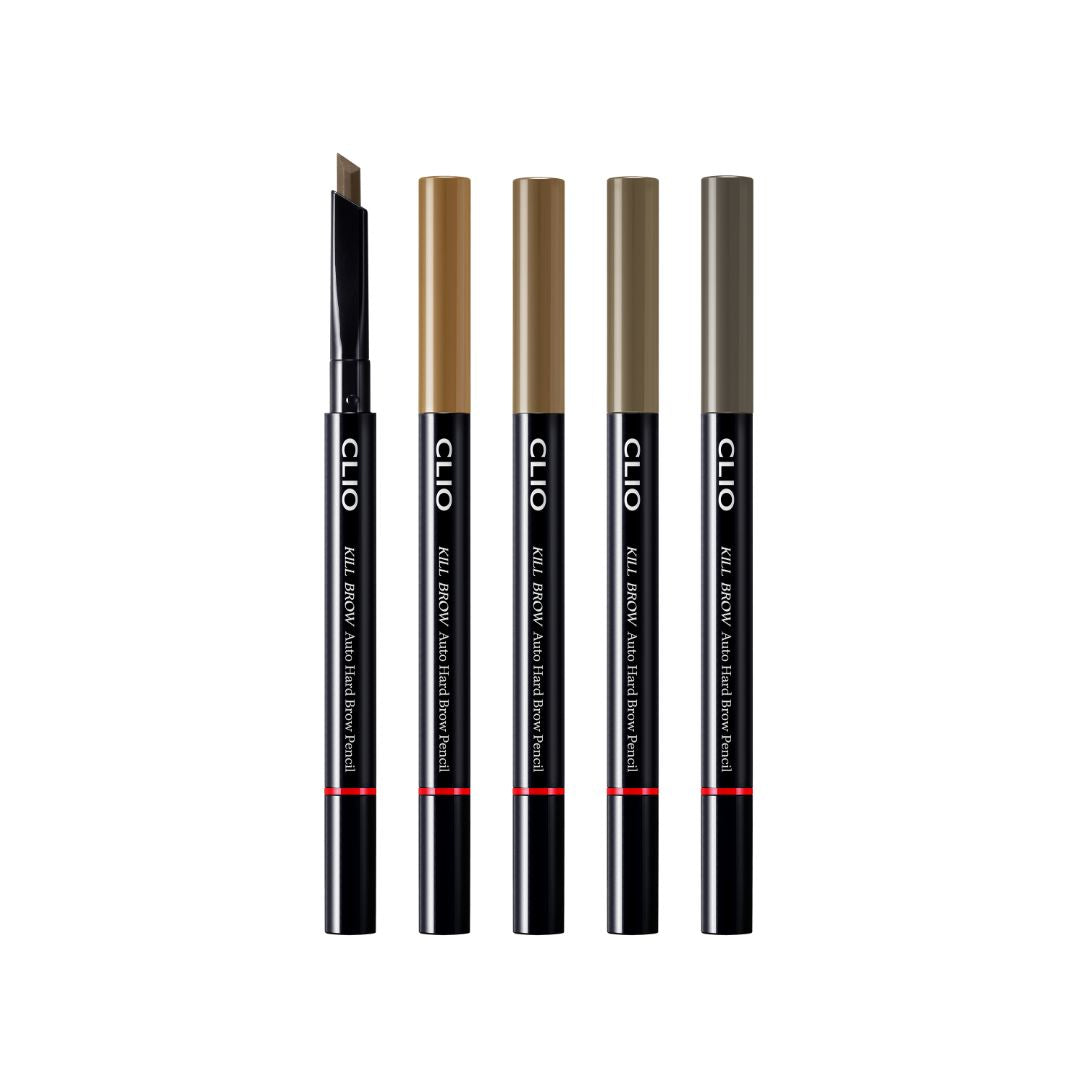 Clio Kill Brow Auto Hard Brow Pencil for defining and shaping eyebrows with precise, long-lasting formula.