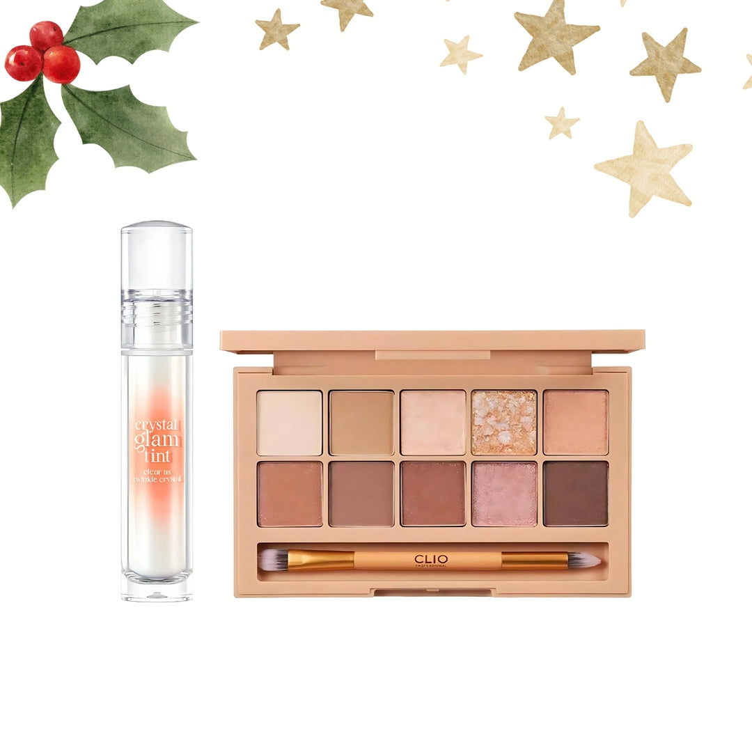 [XMAS GIFT SET] Pro Eye Palette & Crystal Glam Tint Set