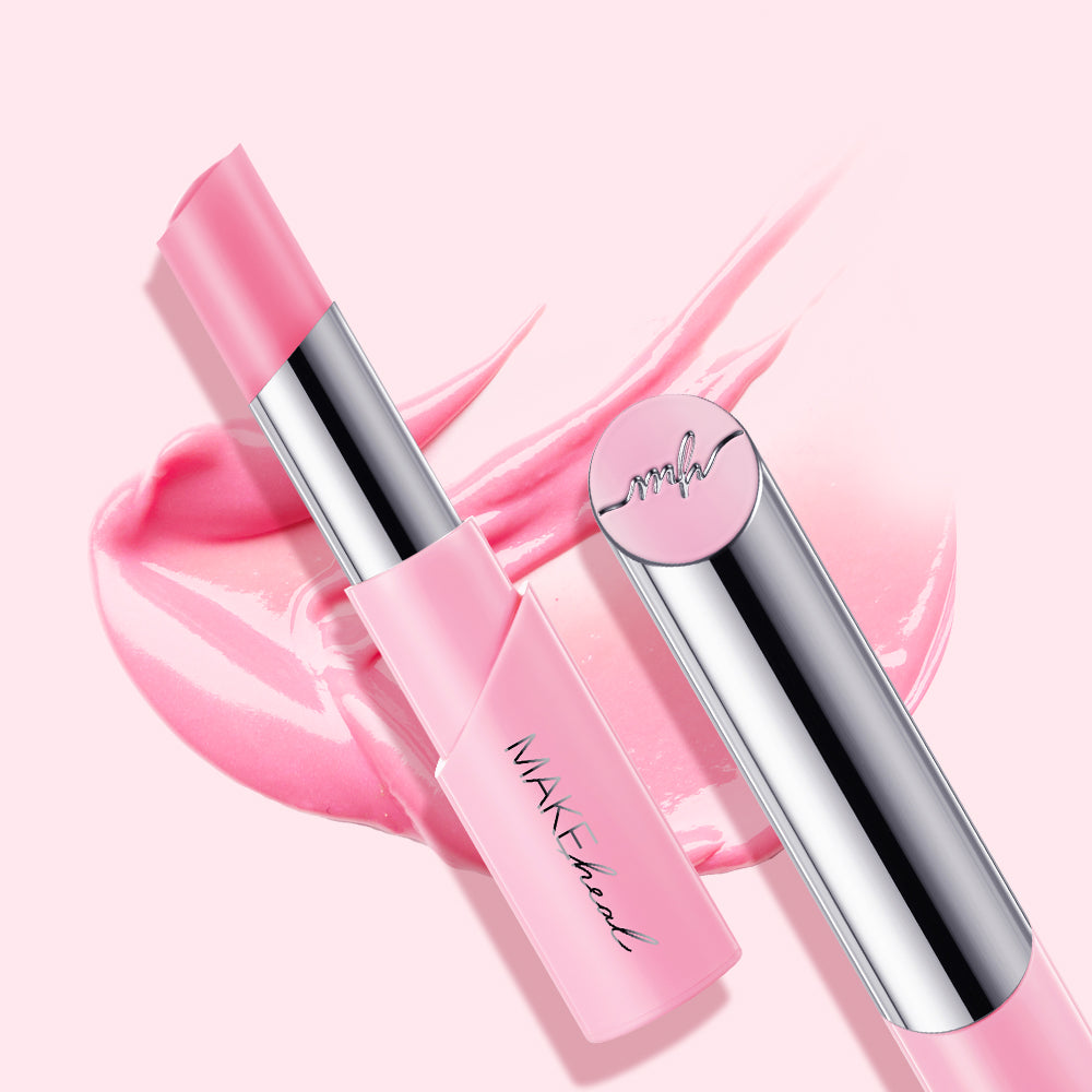 MAKEheal Collagen Tint Lip Glow in shade 04 showing a natural lip tint with a glossy finish on lips.