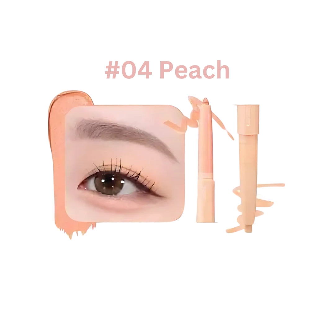 Colorgram All In One Aegyo-Sal Maker liquid eyeliner in peach shade, showcasing the product's sleek packaging and applicator.