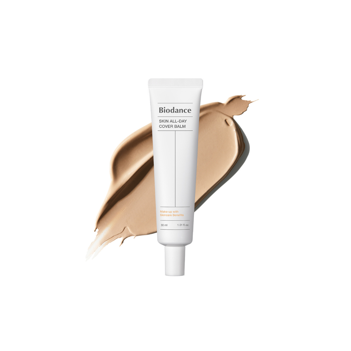 Biodance Skin All-day Cover Balm BB Cream in 30ml tube, smooth beige formula for even skin tone and natural finish