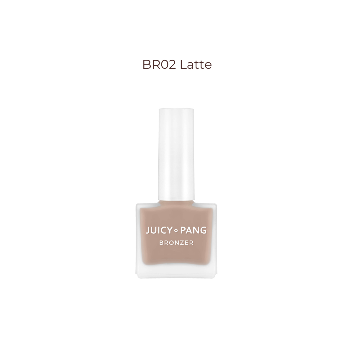 A'pieu Juicy-Pang Water Bronzer contour stick with swatched product on skin, showing its creamy texture and natural bronzing color.