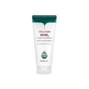 Farmstay Cica Farm Acne Foam Cleanser in 180ml, gentle gel and foam cleanser for acne-prone skin with soothing ingredients