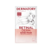 Dermatory Pro Vita-A Retinal Derm Band Mask sheet mask laid flat, showcasing its packaging and design for skincare.