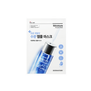 Dermatory Pro Hyal Shot Moisture Ampoule Sheet Mask applied on face, hydrating and nourishing skin with hyaluronic acid.