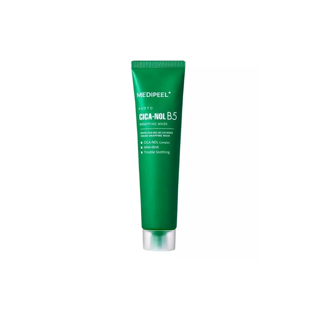 MEDIPEEL+ Phyto Cica-Nol B5 calming wash-off mask in a 70ml jar, showing its soothing, skin-calming appearance.