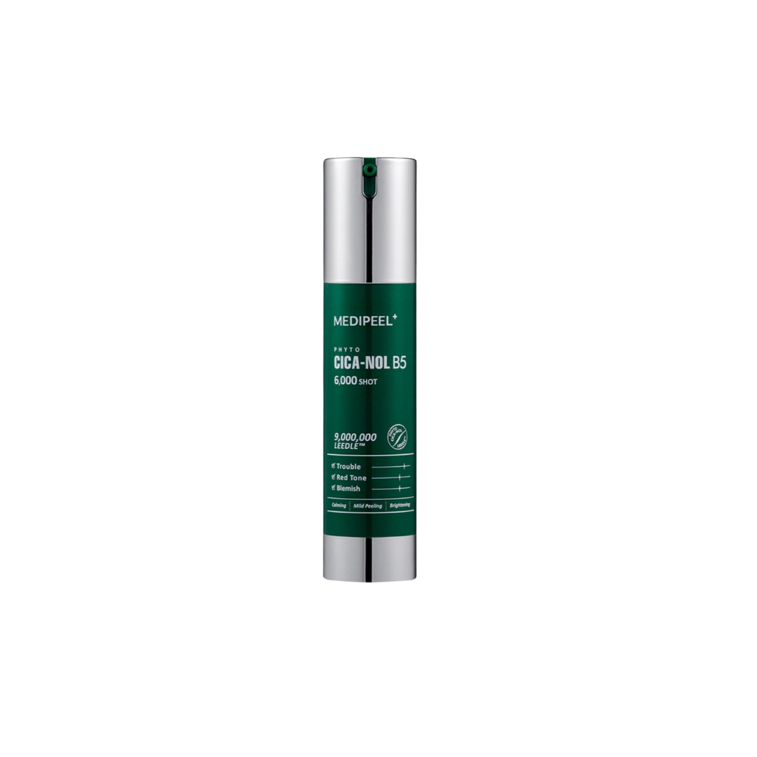 Medipeel Phyto Cica-Nol B5 6,000 Shot Serum essence bottle with label, 50ml, showcasing the skincare product.