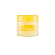Vegan Vitamin Deep-Tox Brightening Toner Pads by MEDIPEEL+, showing a stack of 70 brightening exfoliating pads.