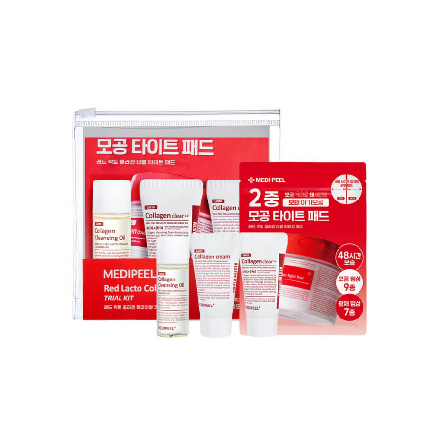 MEDI-PEEL Red Lacto Collagen Mini Multi Kit 2.0 (20ml/15ml/5pc/15g) - Shop K-Beauty in Australia
