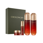 Chogongjin Sosaeng Essential Set 2-piece skincare set with cleansers and moisturizers in white packaging, suitable for daily skincare.