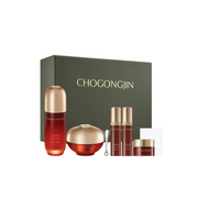 Chogongjin Sosaeng Intense Skincare Set with two products, featuring bottles and containers for a complete skincare routine.