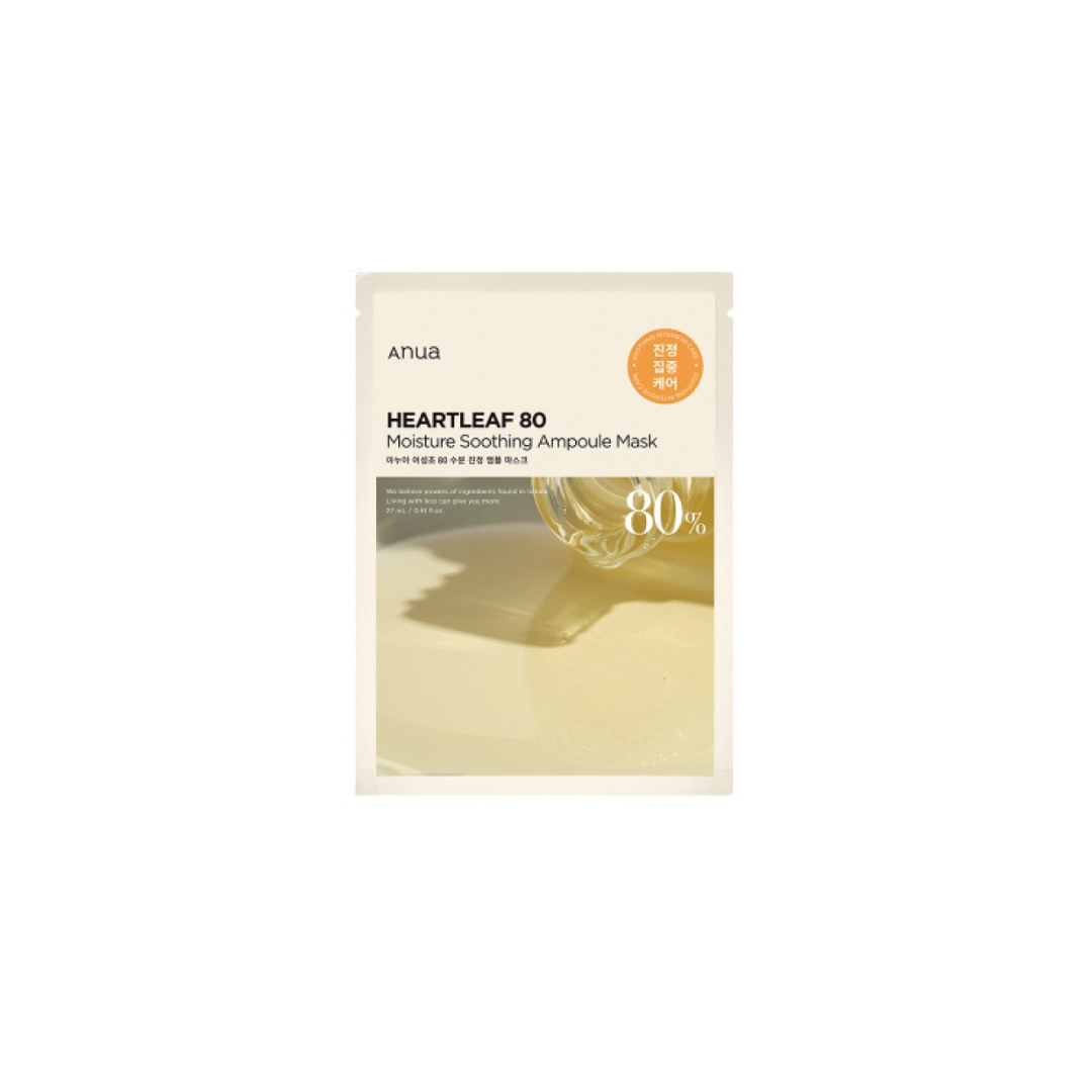 Anua Heartleaf 80 moisture soothing ampoule mask 1pc - Shop K-Beauty in Australia