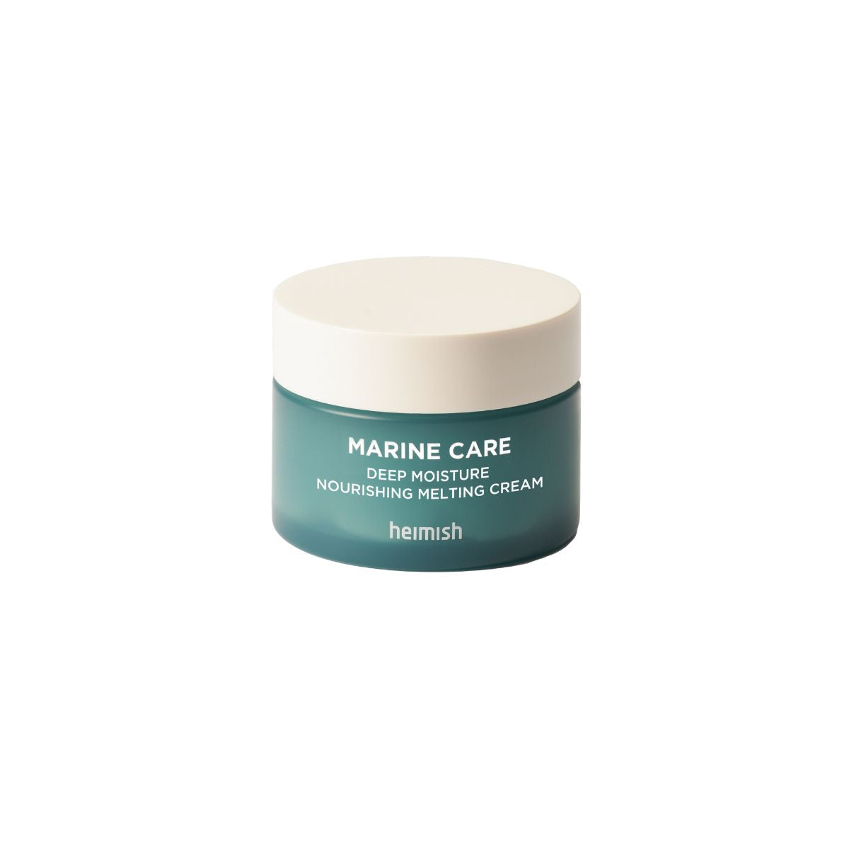 Heimish Marine Care Deep Moisture Nourishing Melting Cream in a 55ml jar, showing the creamy face moisturizer with a smooth texture.