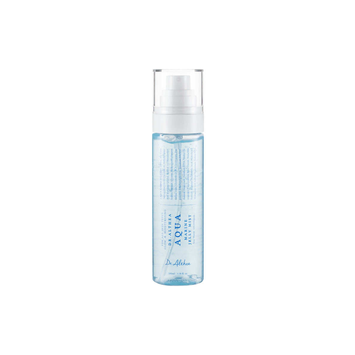 Dr.Althea Aqua Marine Jelly Mist 100ml face mist bottle with blue aqua marine packaging