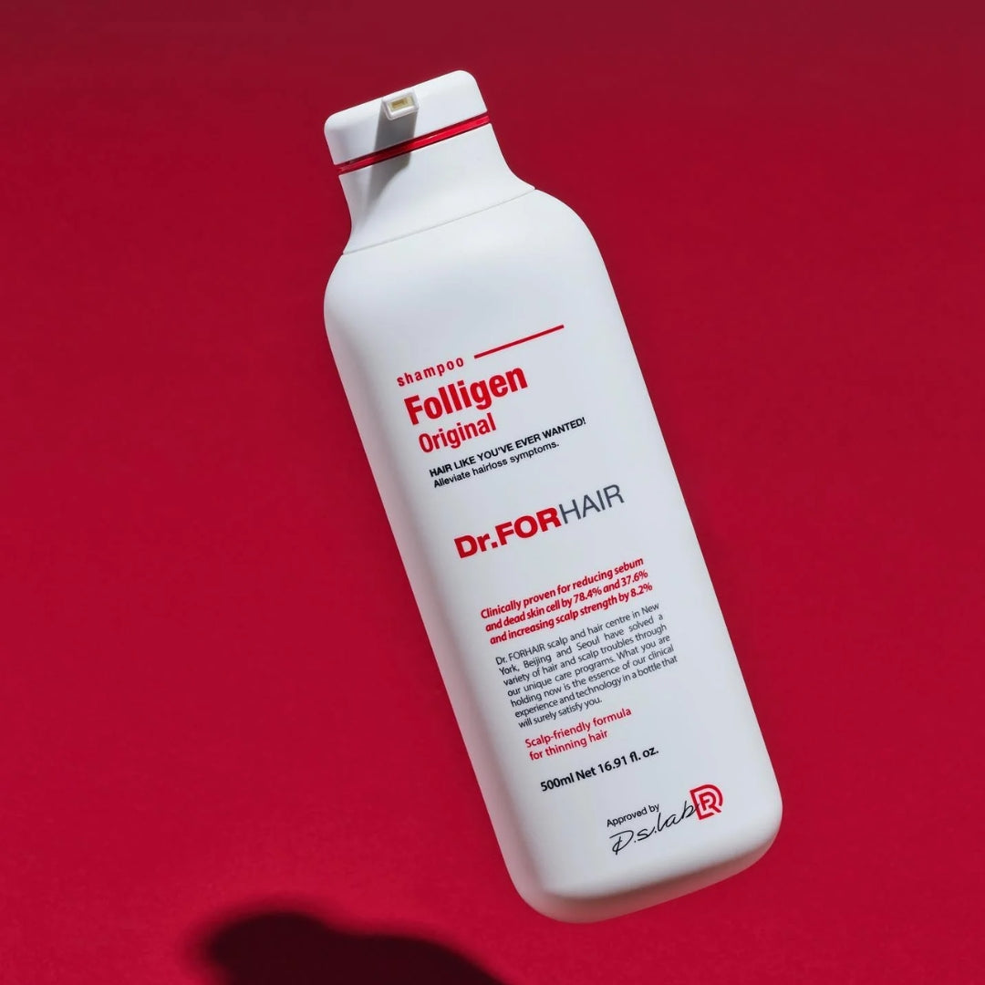 Dr.Forhair Folligen Shampoo 300ml bottle showing the shampoo product with label and packaging, designed for scalp and hair care.