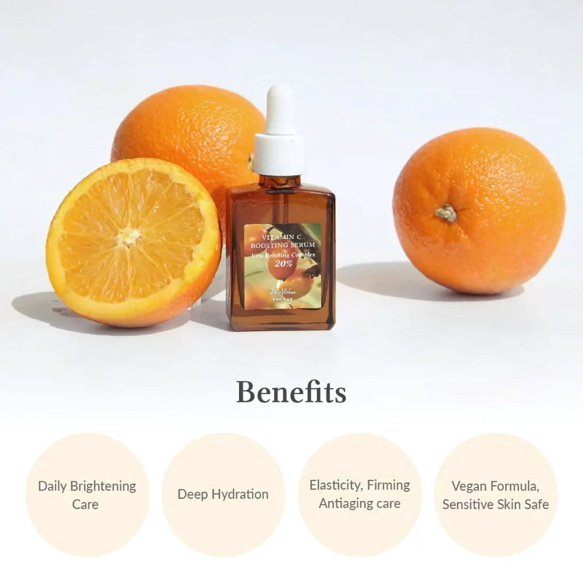 Dr. Althea Vitamin C Boosting Serum 30ml bottle with a clean, modern design and dropper cap for skincare application.
