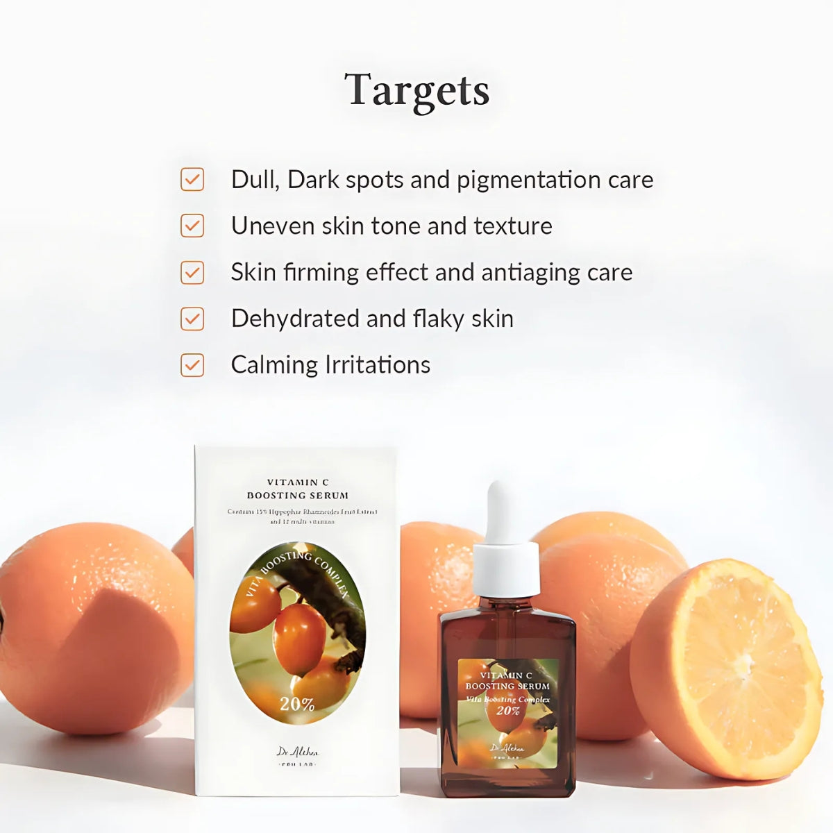 Dr. Althea Vitamin C Boosting Serum 30ml bottle with a sleek design, showcasing the bright, vibrant packaging for skin renewal.