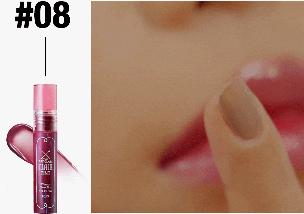 Too Cool For School Artclass Clair Tint lip tint in a soft, natural shade, showcasing the sleek tube and applicator.