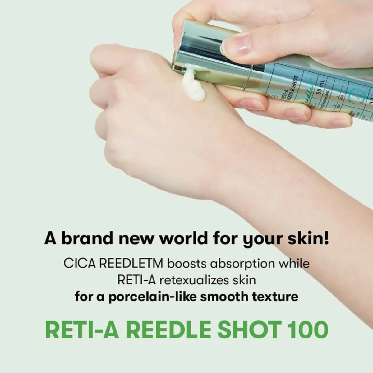 VT Cosmetics Reti-A Reedle Shot serum bottles, 10-pack, for skincare with retinol and nourishing ingredients.