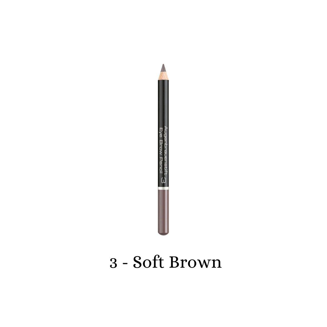 ARTDECO eyebrow pencil in soft brown for natural, precise eyebrow definition and shaping.