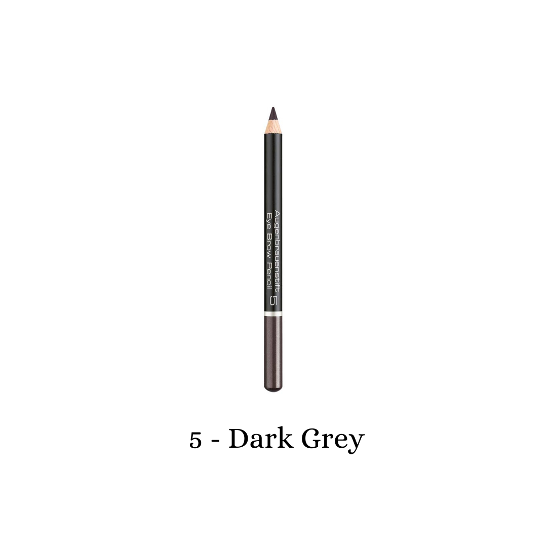 Dark grey ARTDECO eyebrow pencil for defining and shaping eyebrows, showcasing the sleek, portable design.