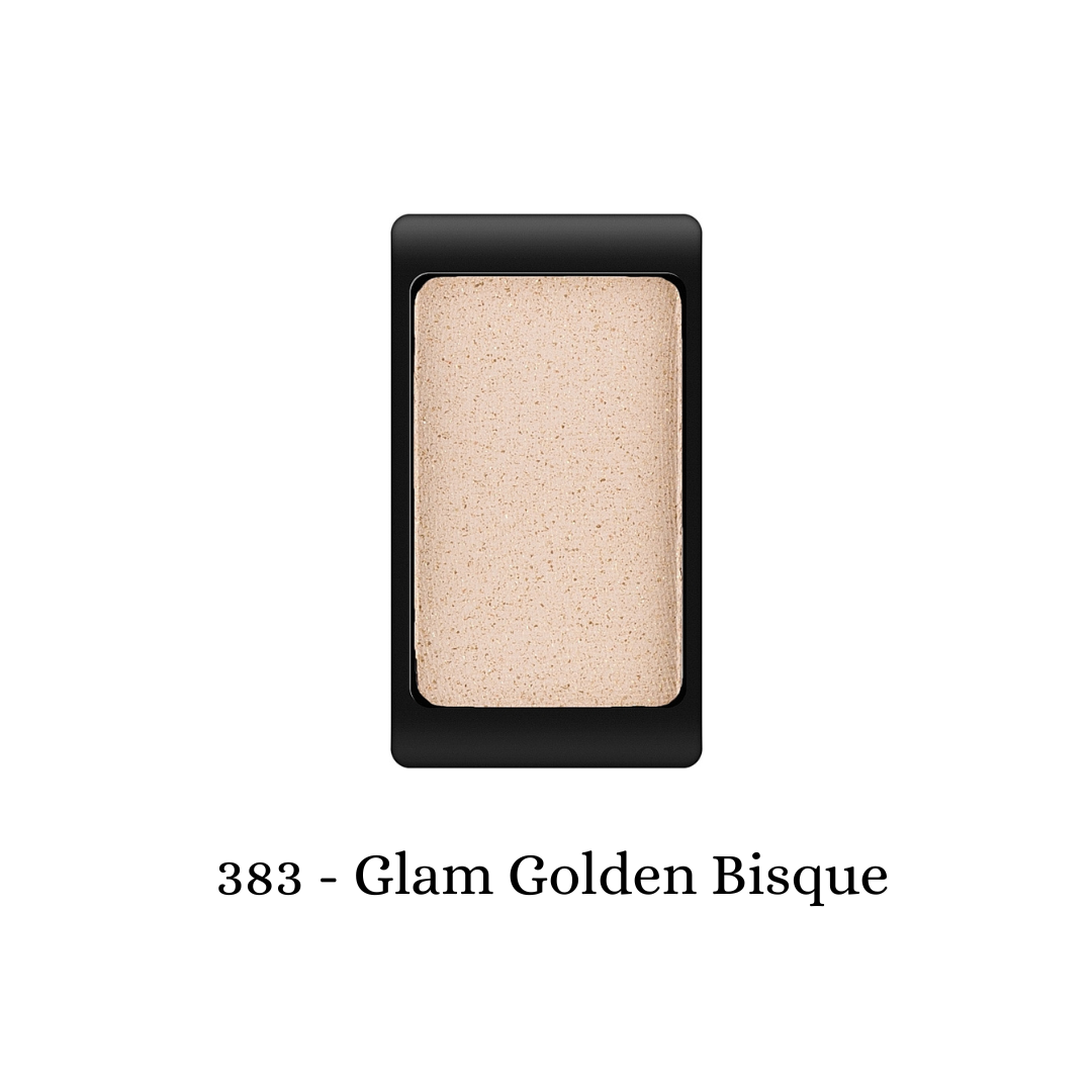 ARTDECO Eyeshadow Glam in Golden Bisque with shimmering nude and gold tones, displayed in a sleek compact.