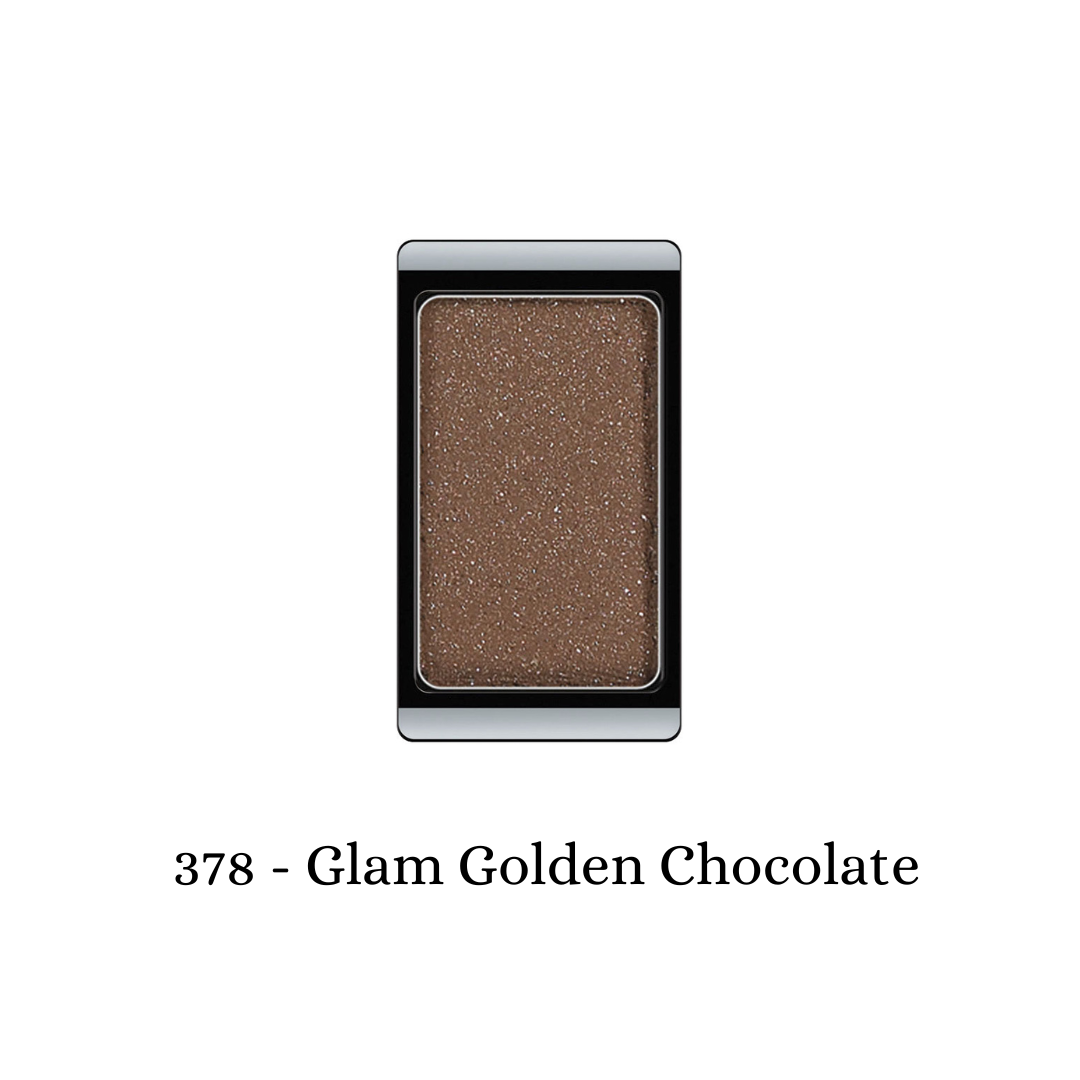 ARTDECO Eyeshadow Glam in golden chocolate shade, showcasing a shimmering, blendable eyeshadow with a glamorous finish.