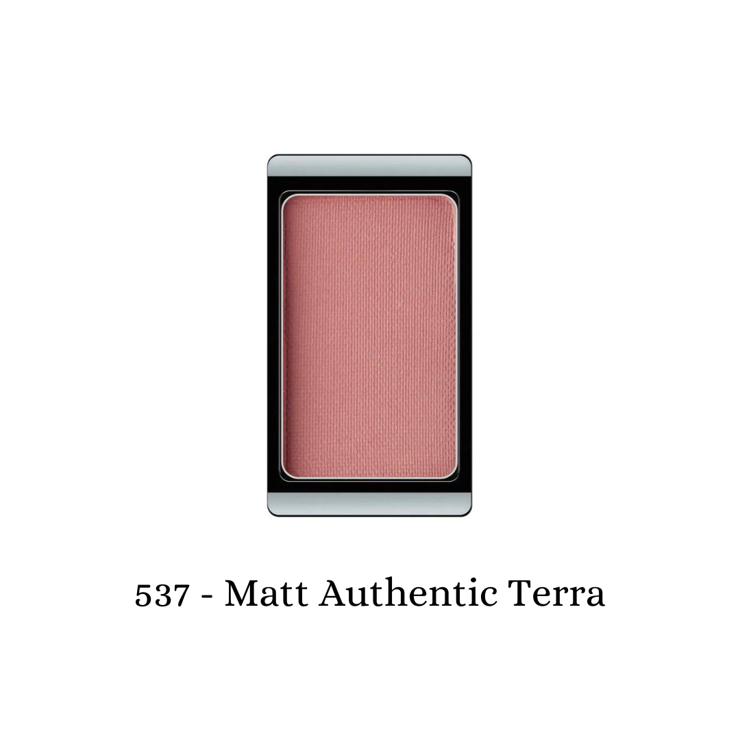 ARTDECO matte eyeshadow in Authentic Terra with a smooth, pigmented powder finish and natural earthy brown shade.