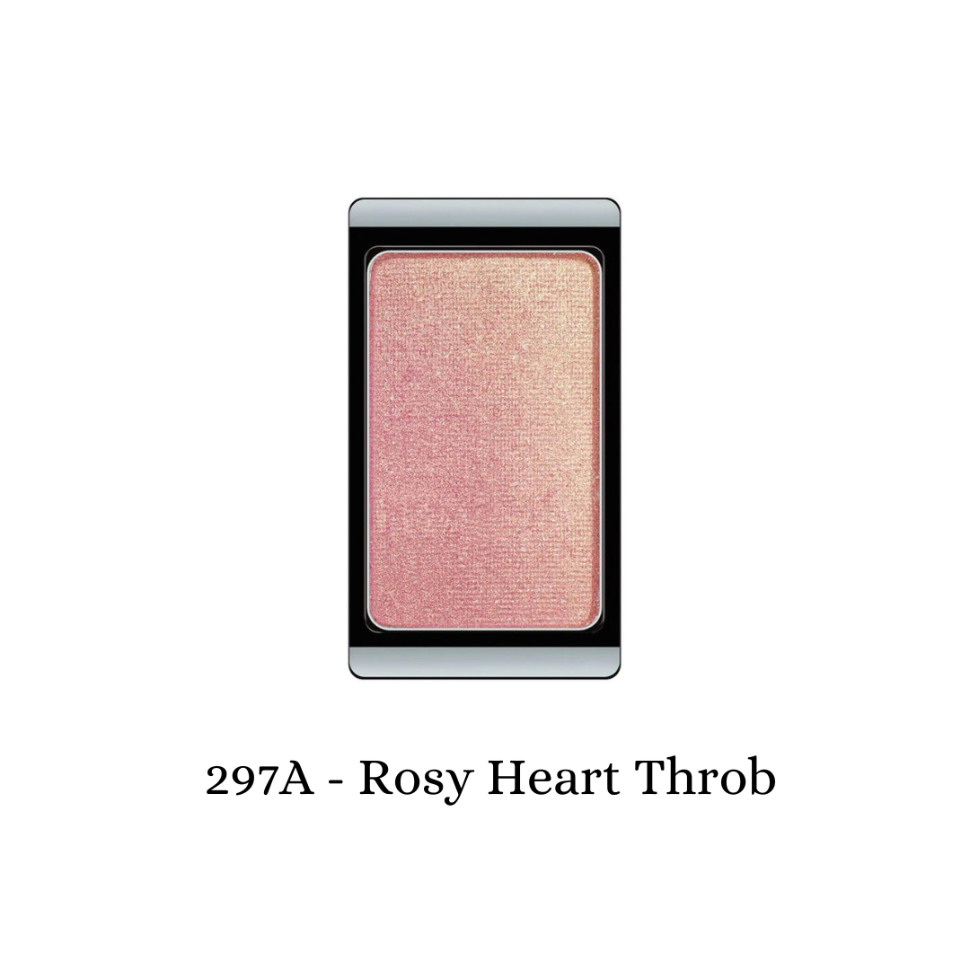 ARTDECO Eyeshadow Pearl in Rosy Heart Throb with shimmering pink and pearl finish, showcased in a close-up image.