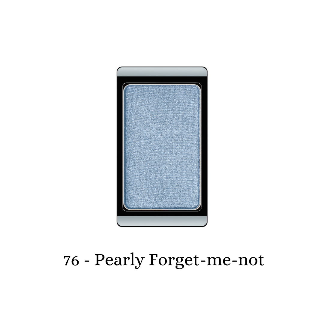 ARTDECO Eyeshadow Pearl in a pearly blue shade, showcasing a smooth, shimmery eyeshadow with a soft, reflective finish.