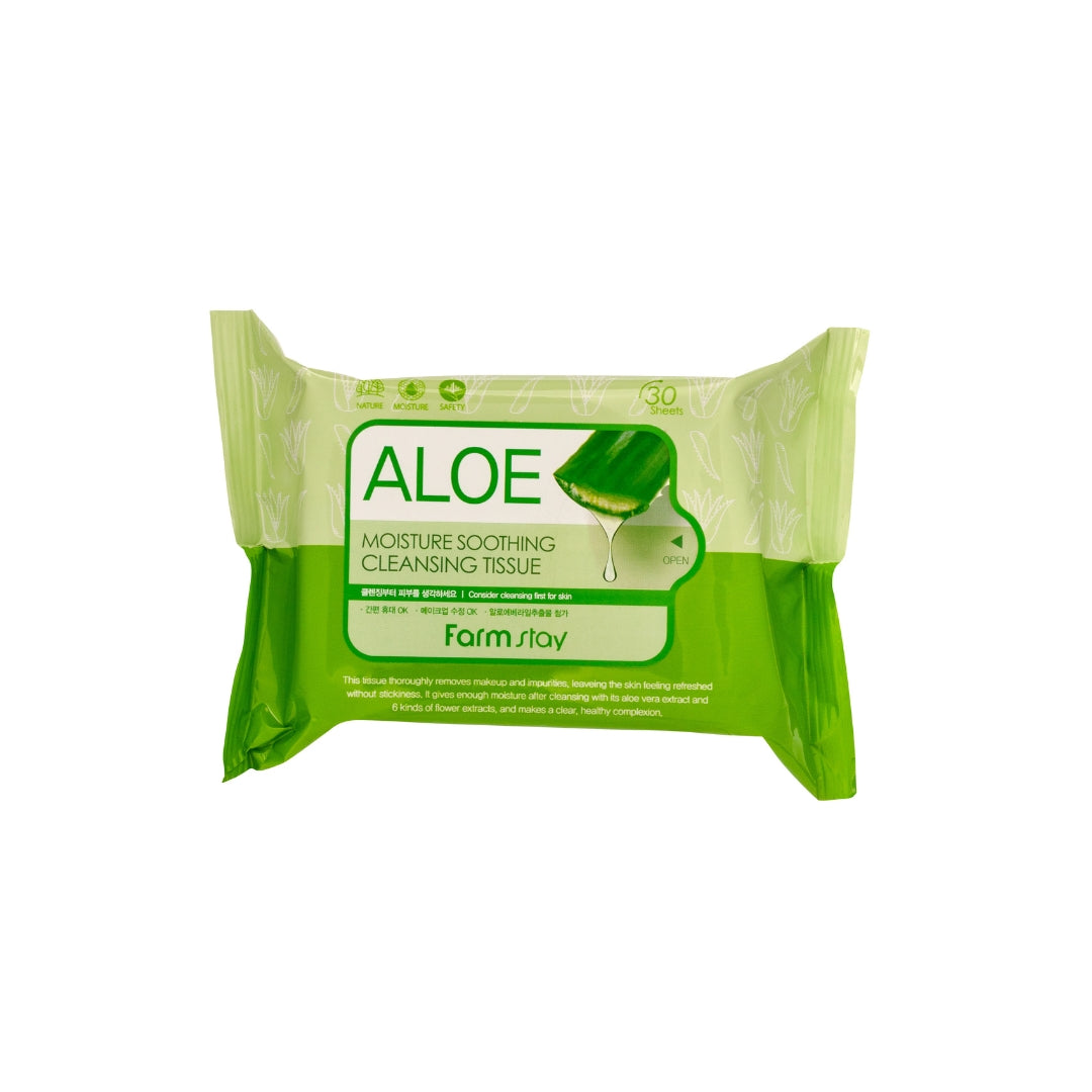 Farmstay Aloe Moisture Soothing Cleansing Tissue 120g x 30Sheets