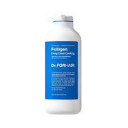 Dr.Forhair Folligen Deep Clean Cooling Shampoo in 300ml bottle, showing the clear shampoo with a refreshing cooling formula.