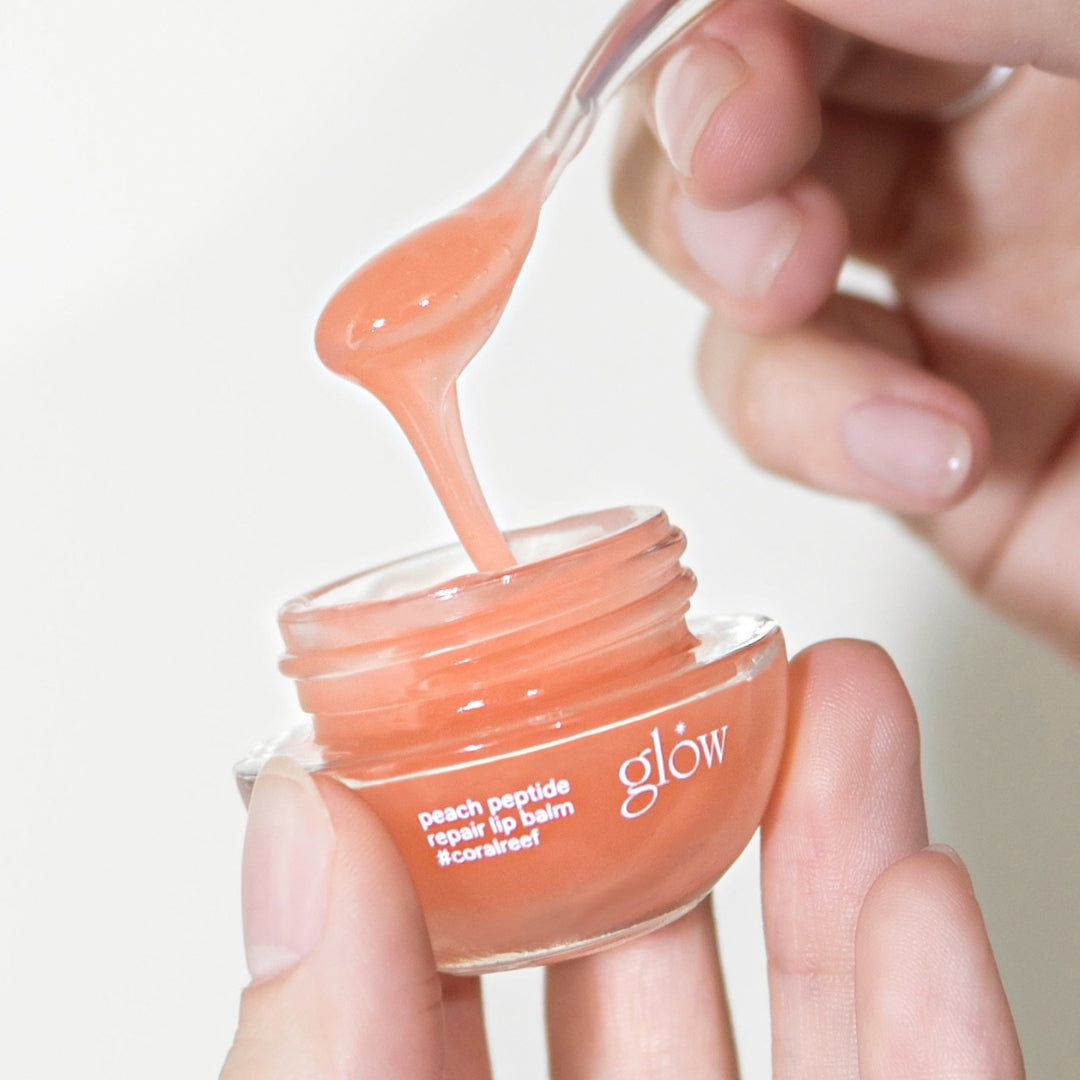 GLOW Peach Peptide Repair Lip Balm 8g - Shop K-Beauty in Australia