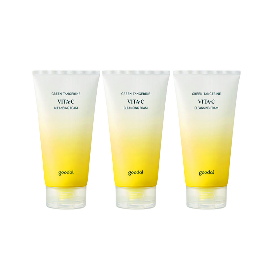 Goodal [ONLINE EXCLUSIVE] Green Tangerine Vita C Cleansing Foam New 150ml (3 Pack Bundle) - Shop K-Beauty in Australia